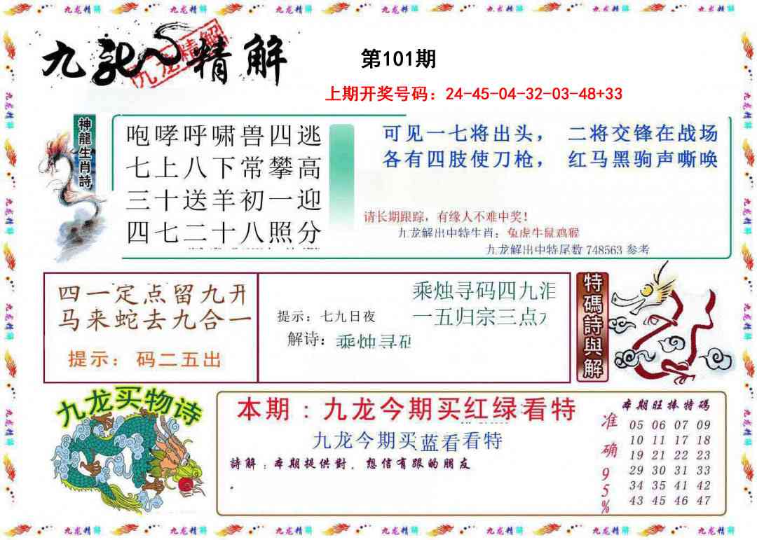 101期九龙精解[图]